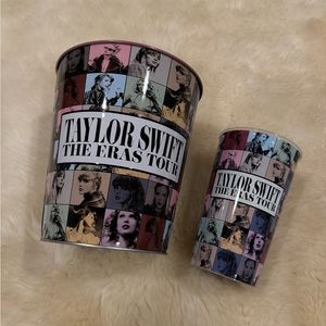NEW Taylor Swift Eras Tour movie popcorn tin and reusable cup merch bundle